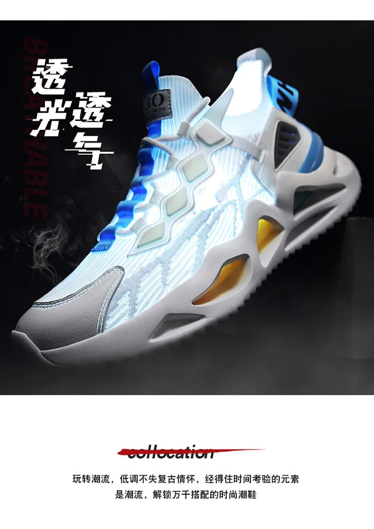 Men Height Increasing Sneakers Outdoor Breathable Casual Shoes Running Shock Absorbing Shoes Zapatillas Hombre