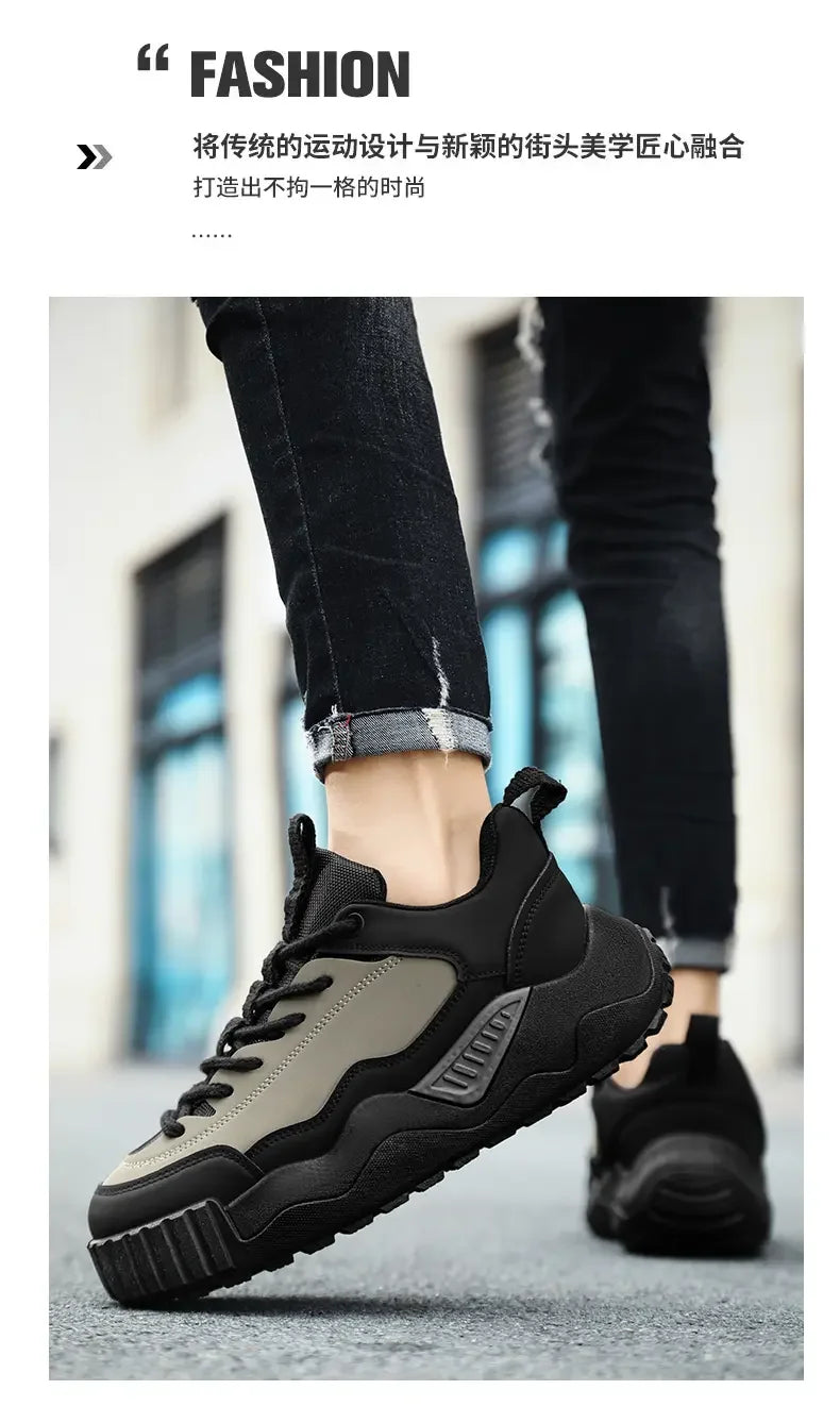 Designer Color Block Luxury Chunky Sneakers for Men Casual Thick Platform Fashion Casual Shoes Sports Running Trainers Tenis