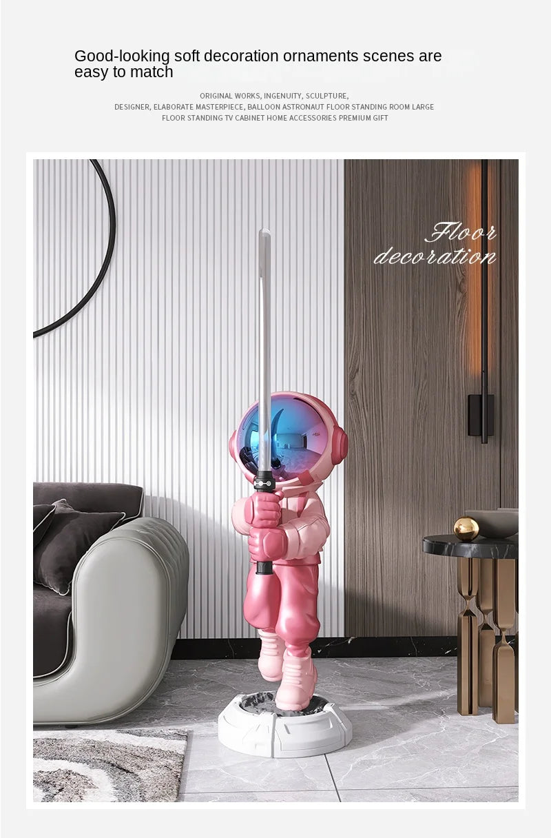 Home Decor Lightsaber Astronaut Statue Living Room Decoration Large Figure Figurine Room Decoration Home Accessoires Sculpture