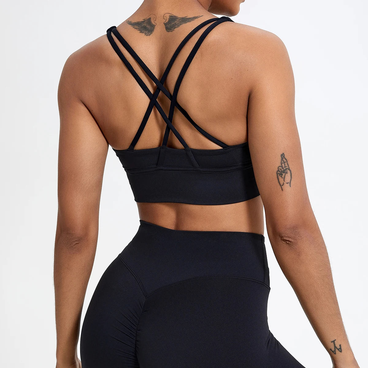 Push up Sports Bra Gym Top Women Yoga Clothing Cross Back Yoga Bra Women Running Fitness Crop Top Shockproof Workout Brassiere