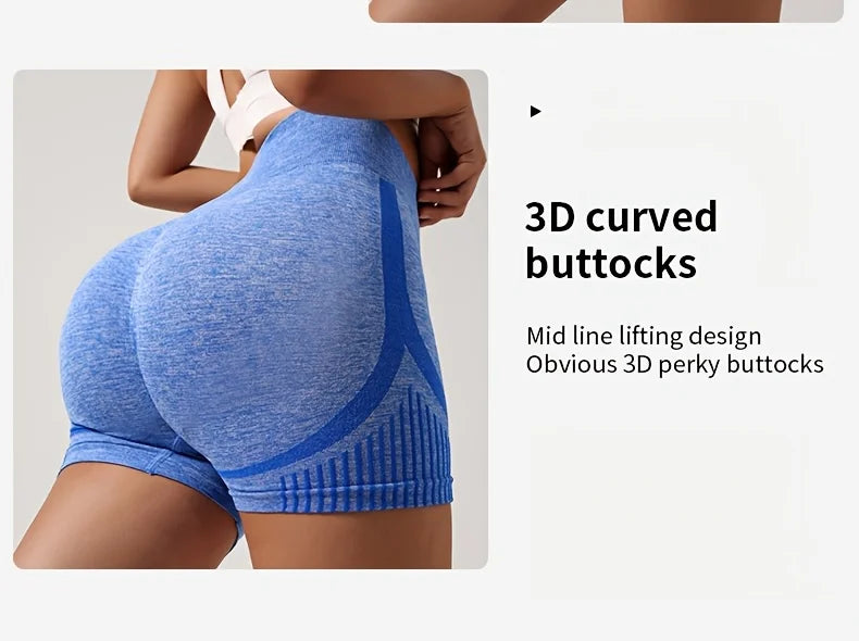 Women Butt Lifting Sports Shorts High Waist Hip Elastic Tummy Control Yoga Shorts Breathable Quick Dry Fitness Yoga Leggings