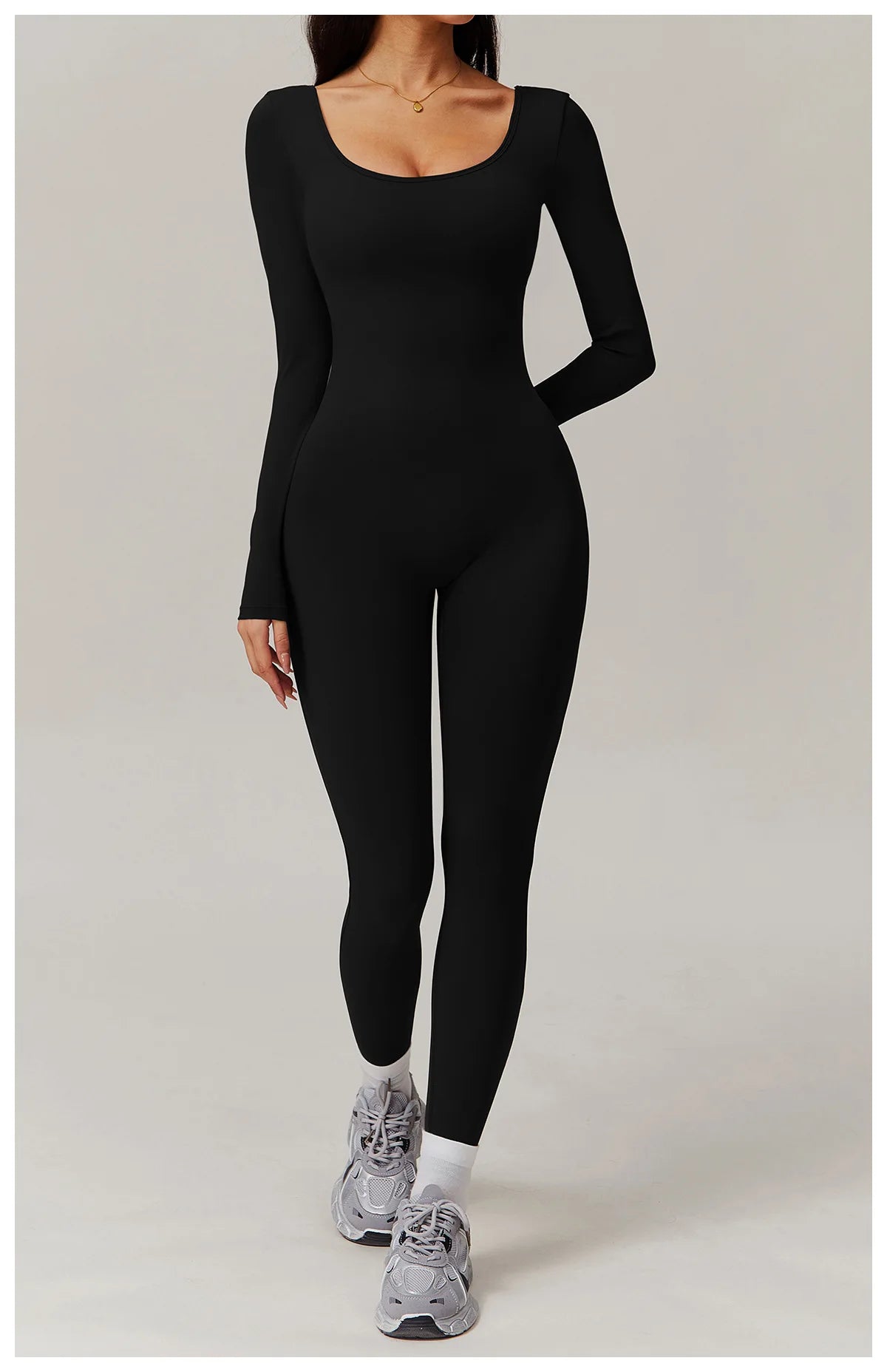 Backless Yoga Boilersuit Long Sleeved Women Sportswear Gym Jumpsuits