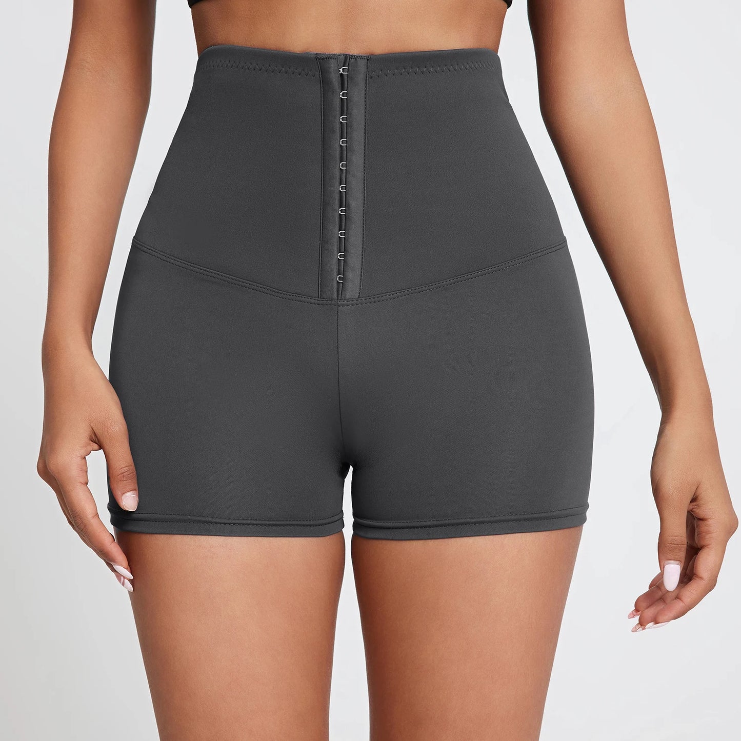 CHRLEISURE Women Breasted Yoga Shorts Sexy Butt Lift Fitness Shapewear Abdomen Tights Gym High Waist Stomach Cycling Shorts