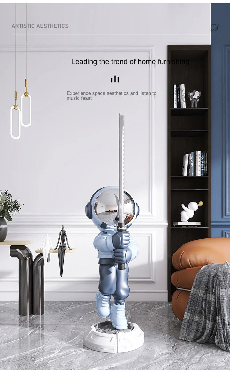 Home Decor Lightsaber Astronaut Statue Living Room Decoration Large Figure Figurine Room Decoration Home Accessoires Sculpture