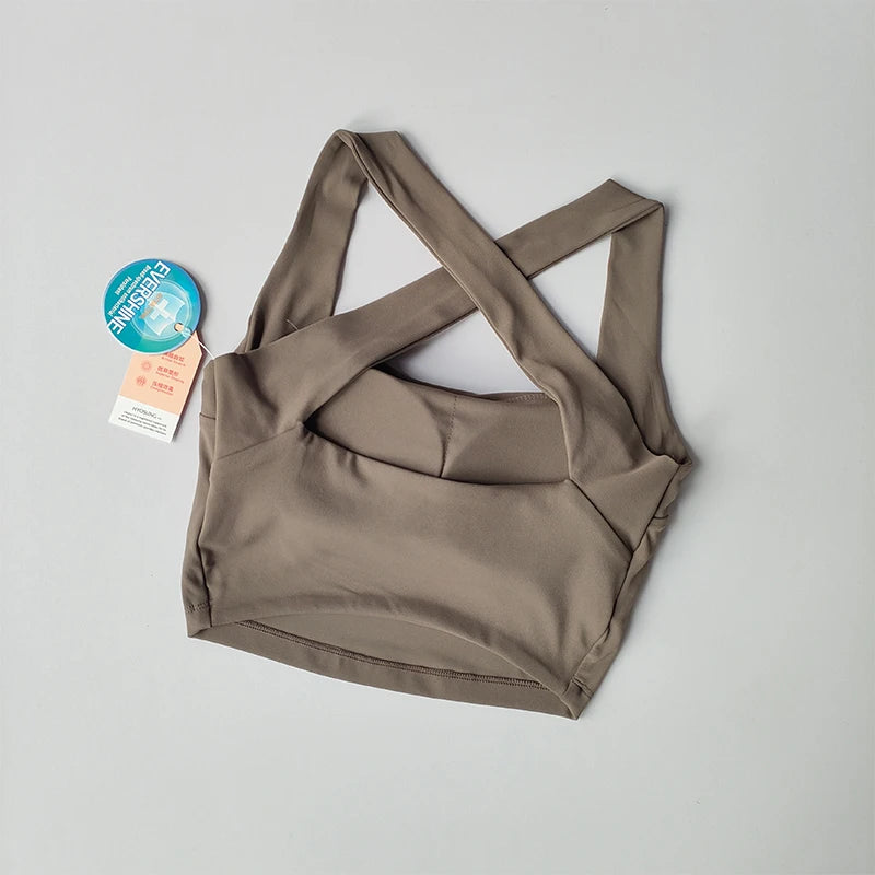 Seamless Cross Back Sports Bra