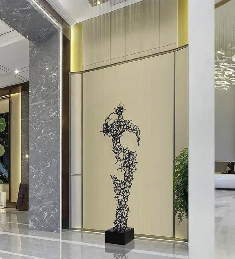 Abstract home decoration sculpture art Hotel lobby decoration Large floor art installation living room soft decoration