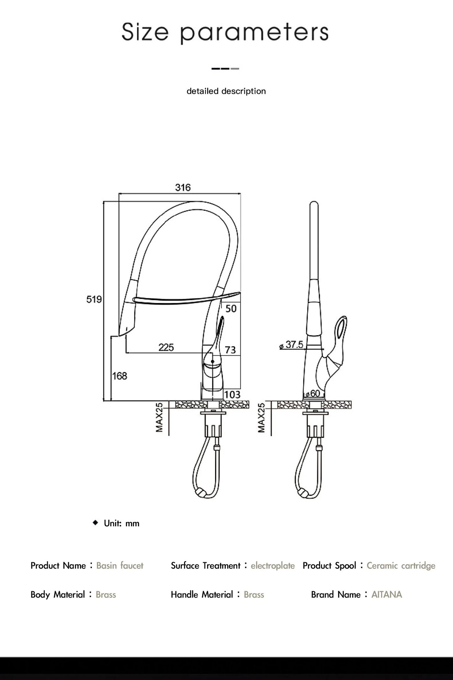 Luxury suction Pull-out design