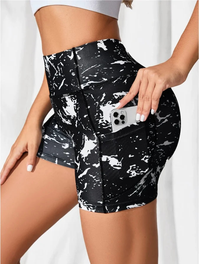 High-Waist Fitness Yoga Shorts