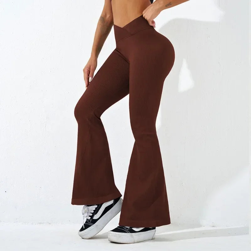 Flared Pants Cross Waist