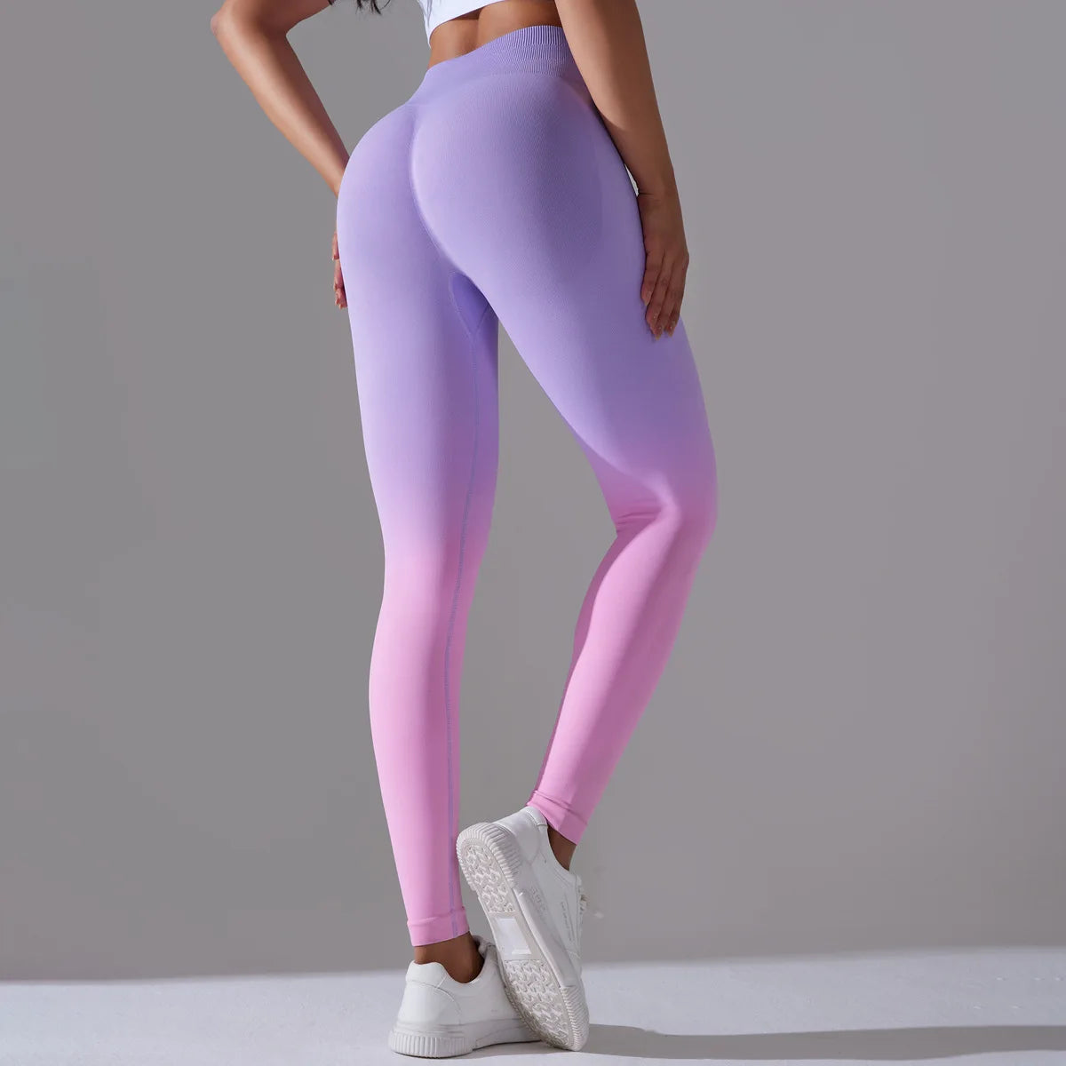 Gradient Colour Elastic Gym Leggings