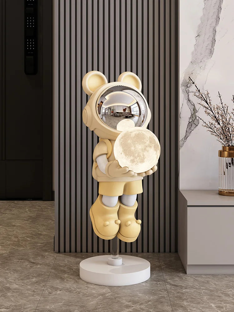 Nordic Home Decorations Astronaut Sculptures Light Luxury Room Decor Large Floor Lamp Statue Creative Home Accessories Figurines