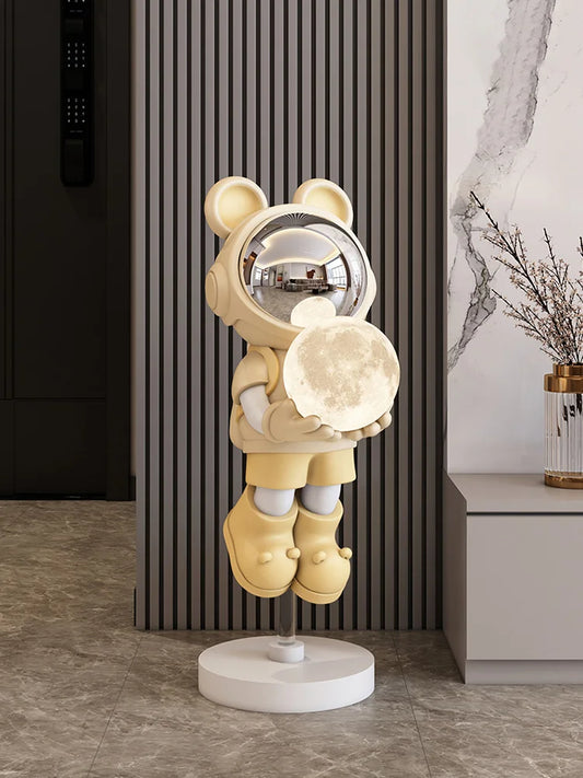 Nordic Home Decorations Astronaut Sculptures Light Luxury Room Decor Large Floor Lamp Statue Creative Home Accessories Figurines