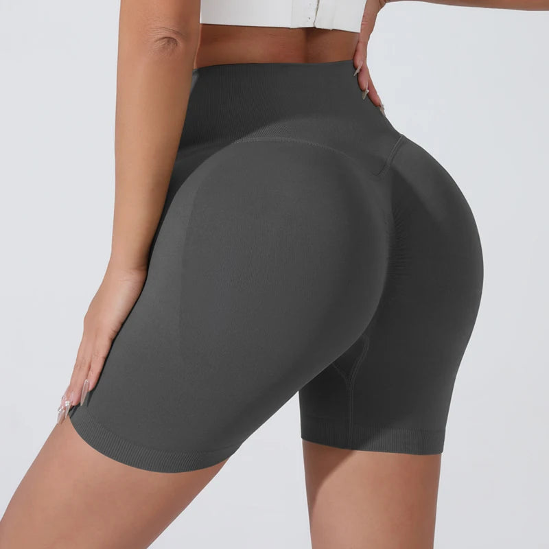 Women's High-Waist Breathable Yoga Shorts for Summer Running Short Tights Leggings Cycling Workout Gym Shorts Sports Shorts