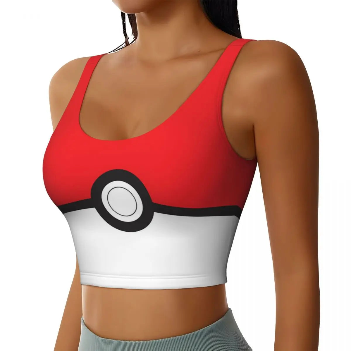 Custom High Impact  Pikachus Sports Bra Women Gym Workout Yoga Crop Top