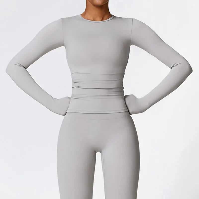 Long Sleeve Fitness Crop Top