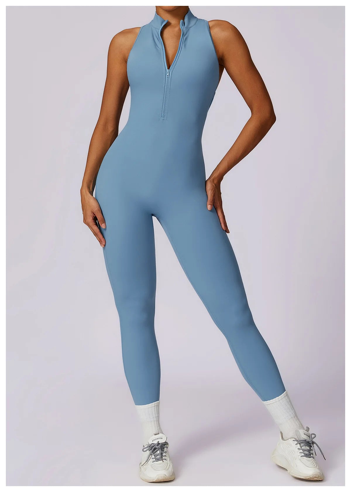 Zipper Yoga Jumpsuit Fitness Sports