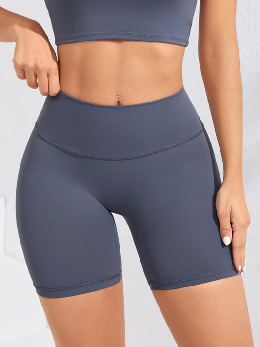 Yoga Shorts Women Fitness Shorts Girl Running High Waist Short Quick Drying Squat Proof Cycling Workout Gym Tight  Shorts Black
