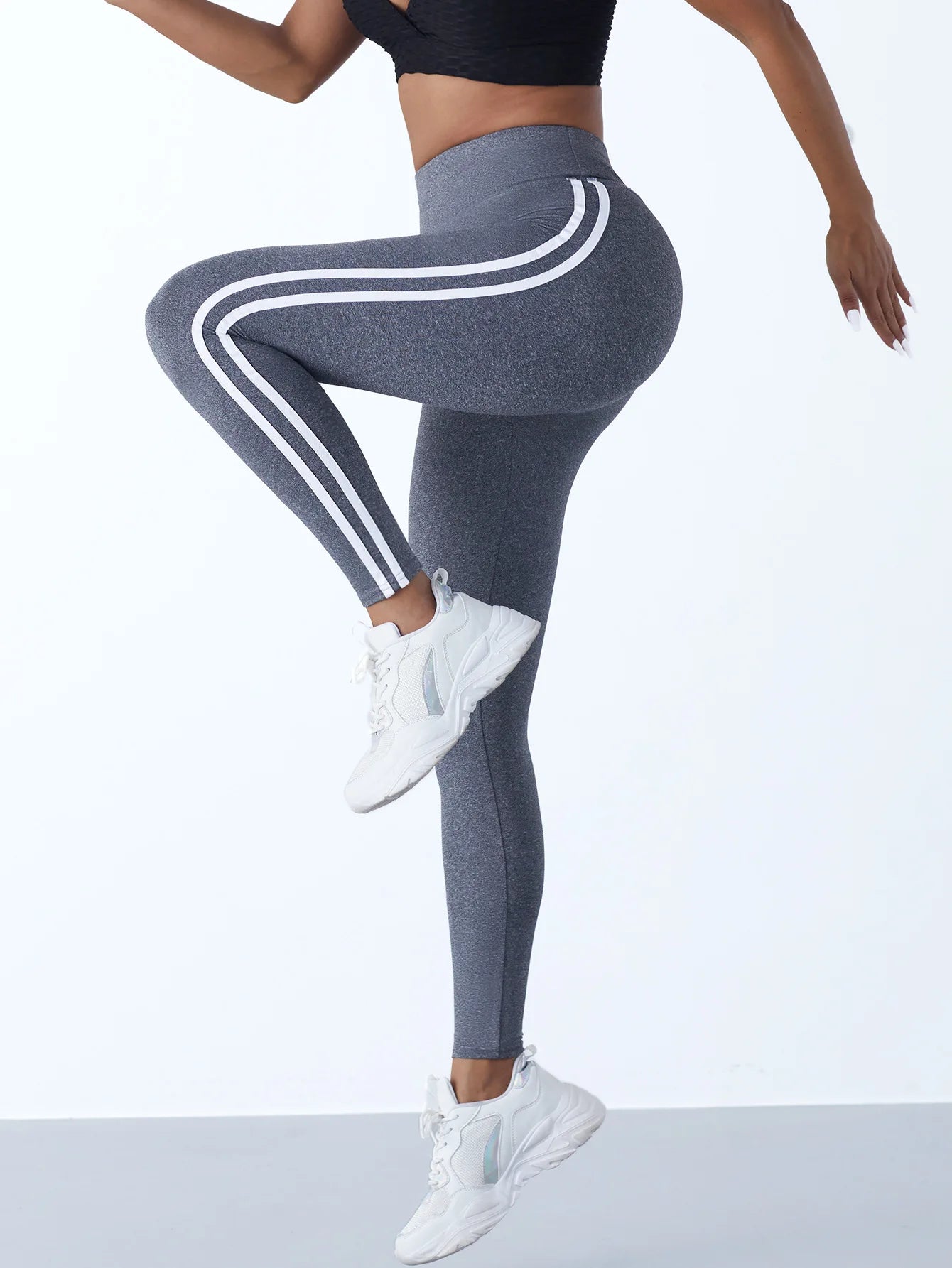 Yoga Leggings Women Striped Slim Sports