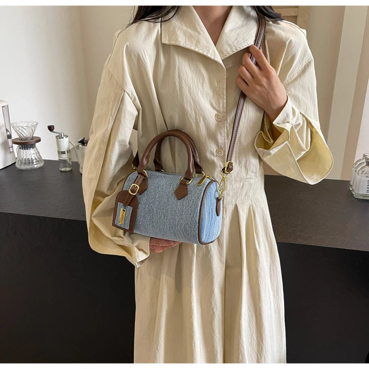 Fashion Solid Color Denim Handbag Quality Hardware Versatile Shoulder Bag 2024 Hot Sale Crossbody Bag for Women Bolsas Femininas