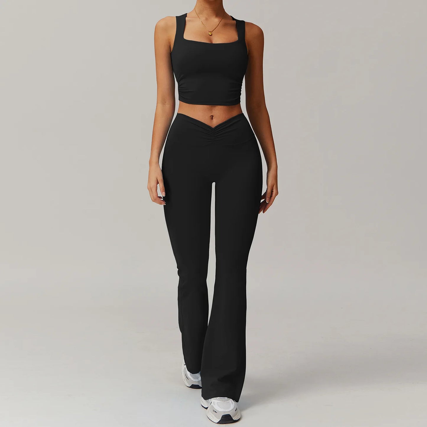 2PCS Yoga Suit Women Gym Set Long Sleeve Zipper