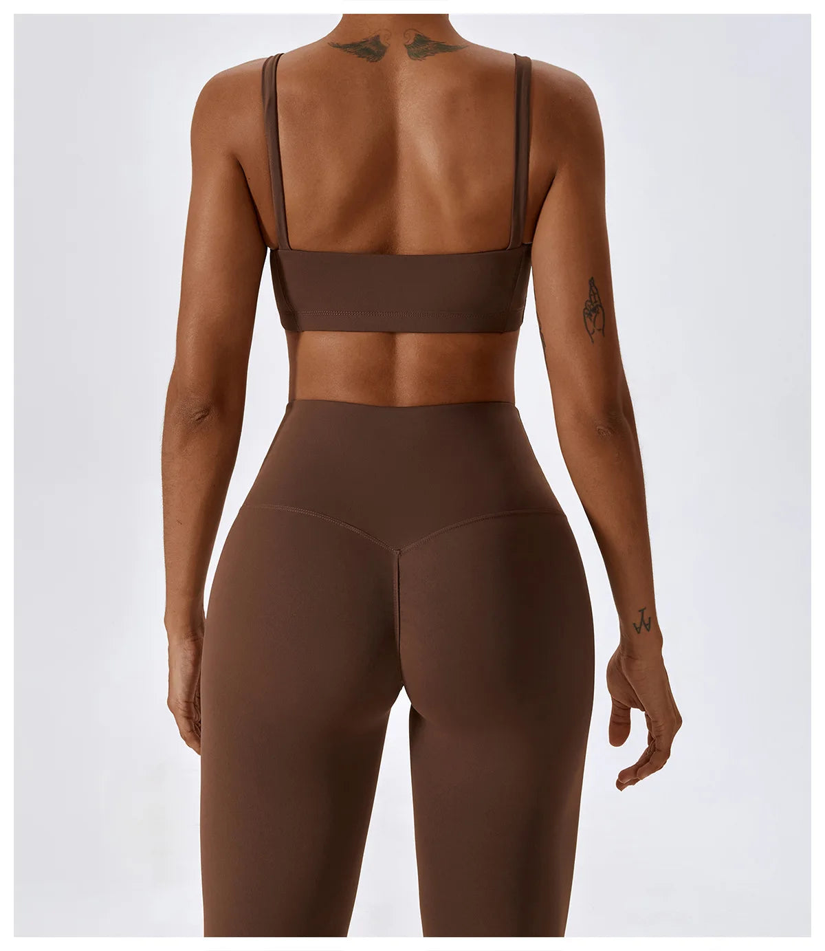 Athletic Wear High Waist Leggings And Top Two Piece Set Seamless Gym