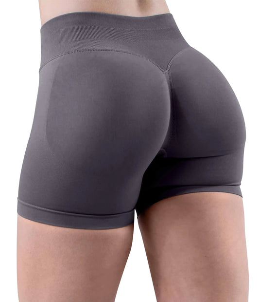 Women Seamless Yoga Sports Shorts Stretch Scrunch Butt Gym Shorts Low Ribbed Workout Running Leggings Sexy Athletic Yoga Shorts