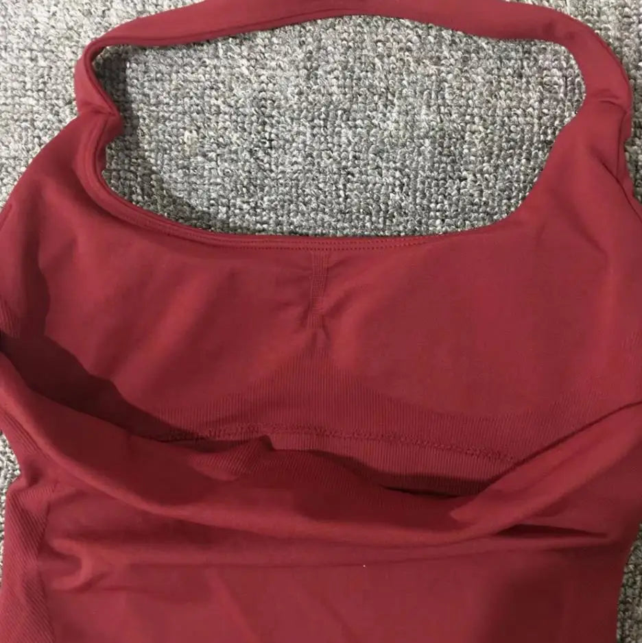 Top Seamless Yoga Backless Hanging Neck