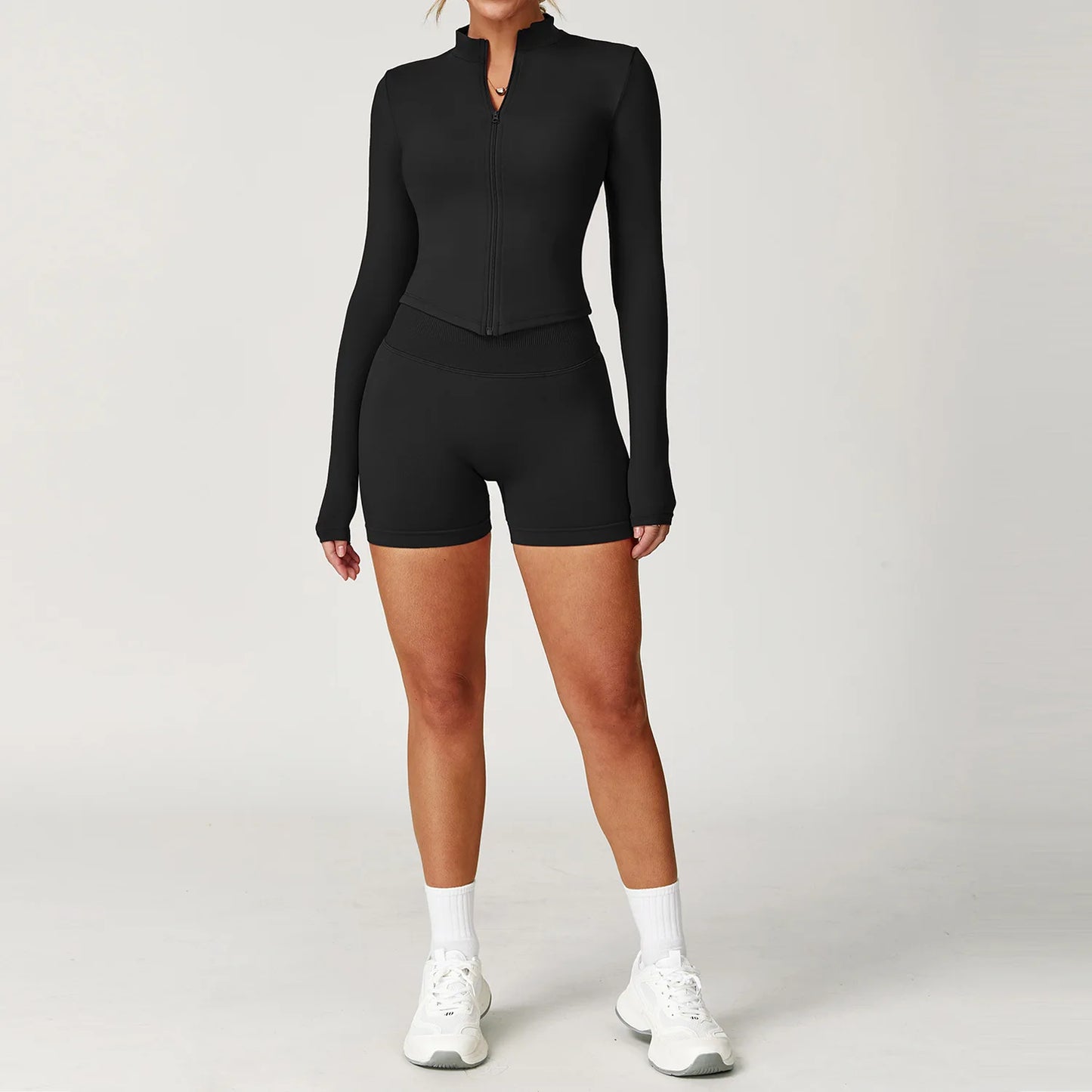 Yoga Suit 2PCS Sports Set Women Tracksuit Running Workout Long Sleeve