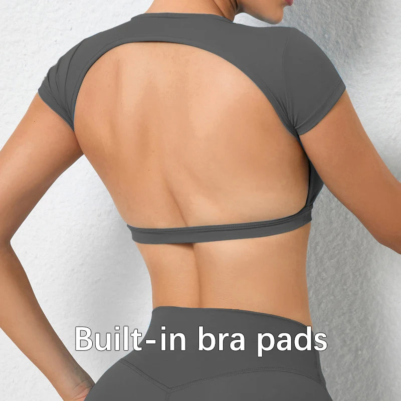 Backless Yoga Crop Top