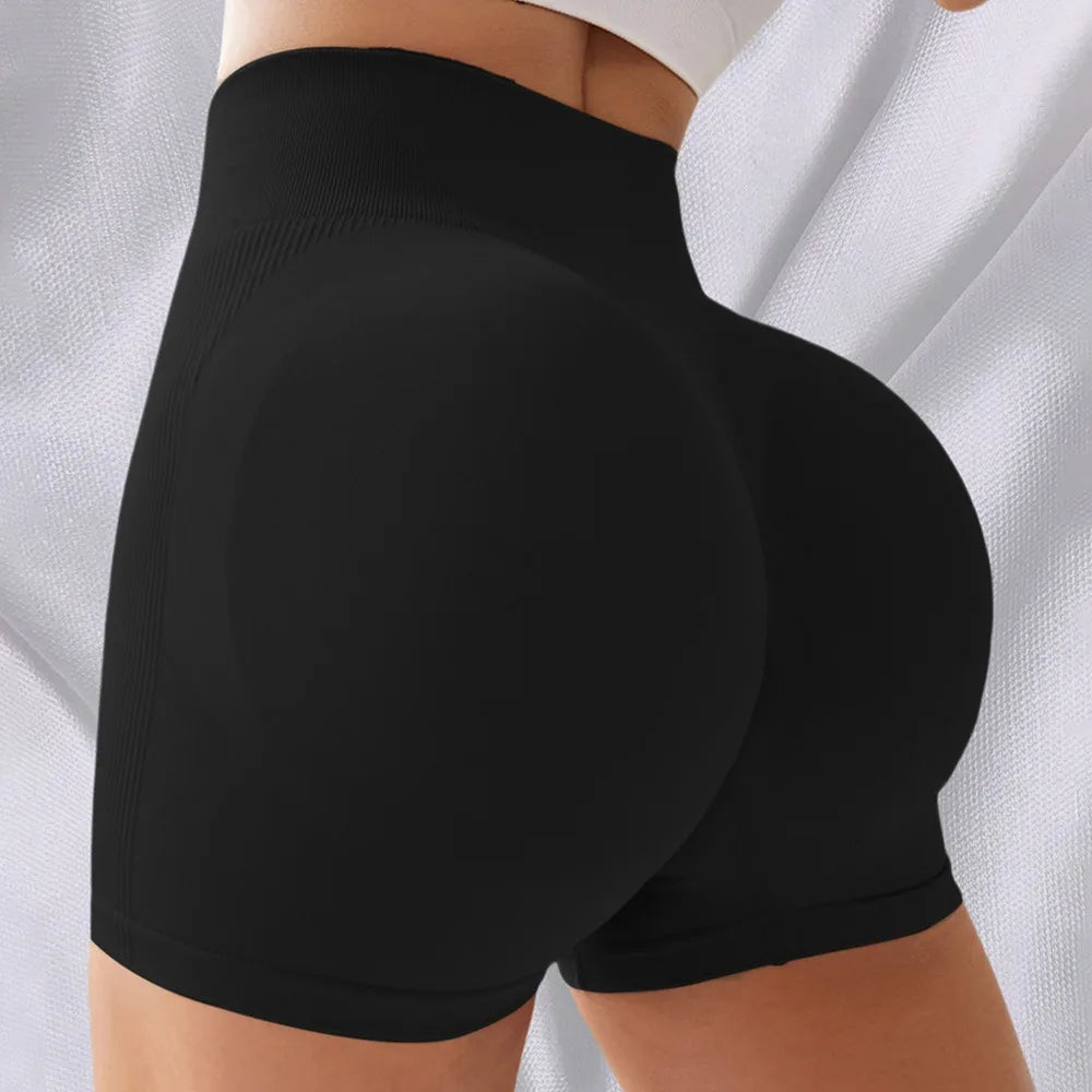 XS/S/M/LRibbed Women Impact Shorts Yoga Shorts Bum Workout Gym Shorts Low Waist Running Shorts Seamless Scrunch Bum Fashion