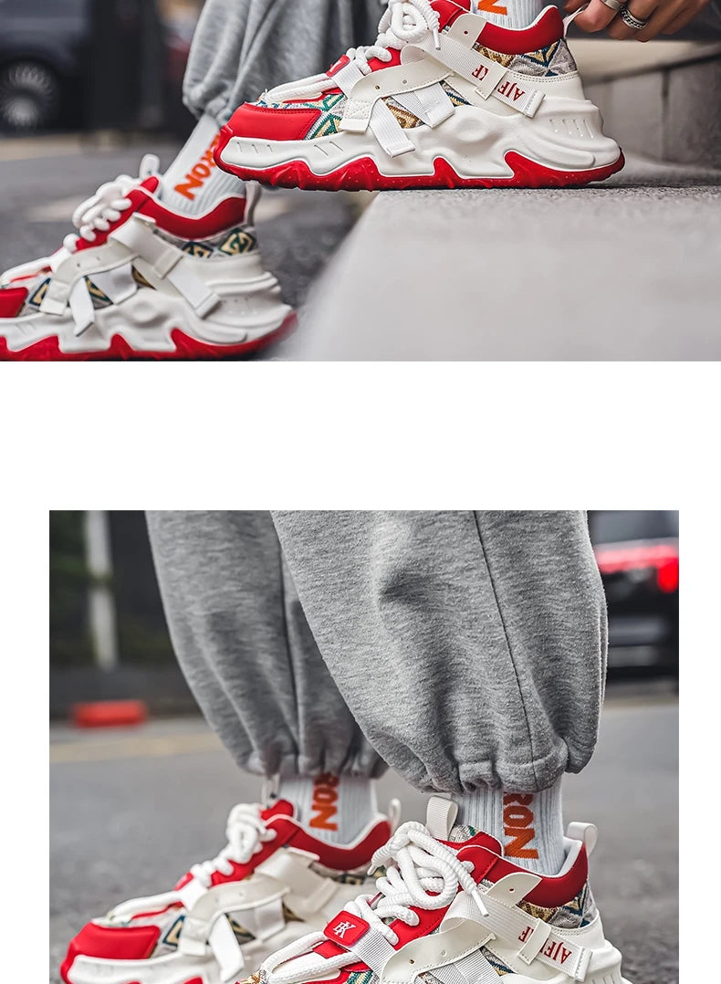 2024 New High Top Casual Sneakers Men Streetwear Fashion Shoes  Korean style Designer Sneakers For Men Platform Sports Trainers