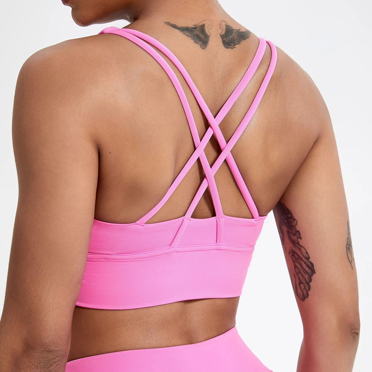 Push up Sports Bra Gym Top Women Yoga Clothing Cross Back Yoga Bra Women Running Fitness Crop Top Shockproof Workout Brassiere