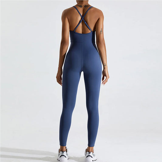 Yoga Jumpsuit for Women Fitness Rompers One Piece Sports Overalls