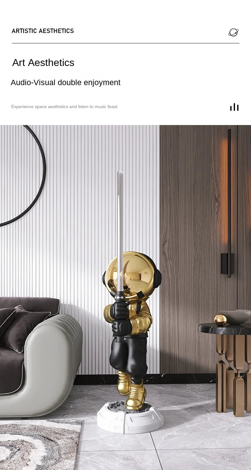 Home Decor Lightsaber Astronaut Statue Living Room Decoration Large Figure Figurine Room Decoration Home Accessoires Sculpture