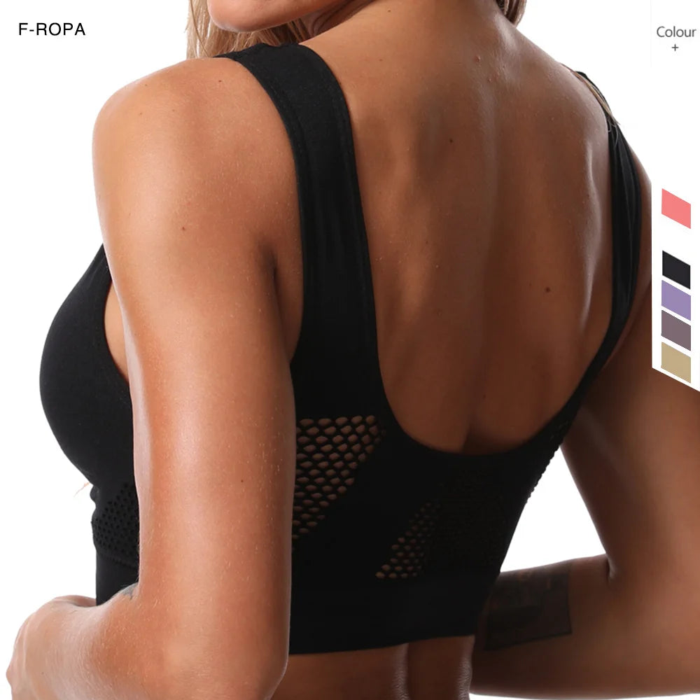 Seamless Mesh Sports Bra