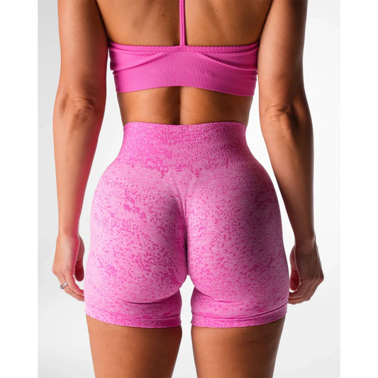 TKITK Digital Seamless Shorts Women Soft Workout Tights Fitness Outfits Spandex Yoga short Gym Wear Digital Seamless