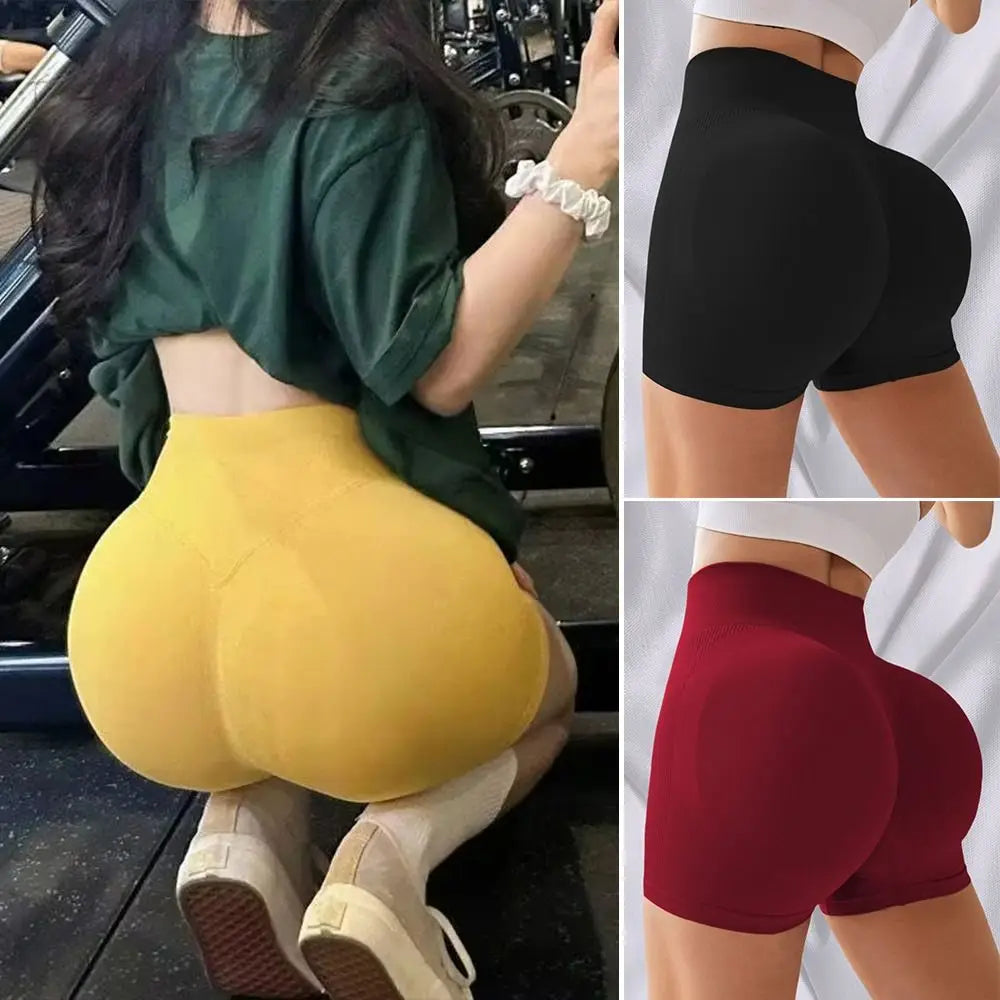 XS/S/M/LRibbed Women Impact Shorts Yoga Shorts Bum Workout Gym Shorts Low Waist Running Shorts Seamless Scrunch Bum Fashion