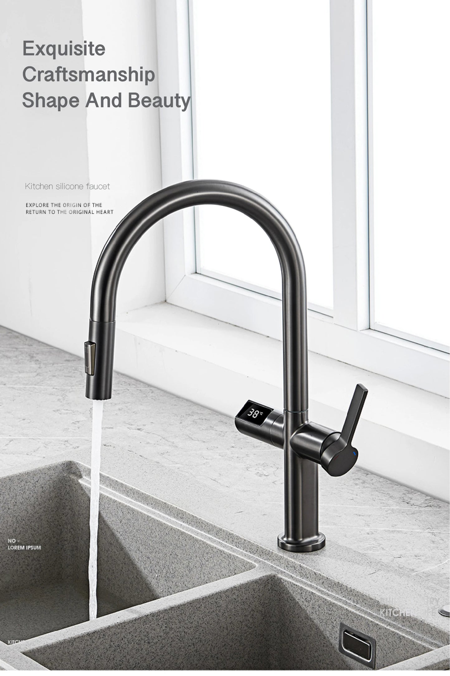 Digital Display Kitchen Faucet