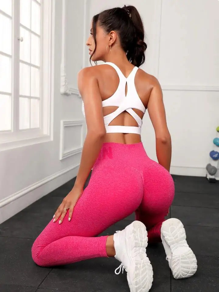 Yoga Pants High Waist Lift Hip Tight Fitness Leggings  Seamless Training Sports