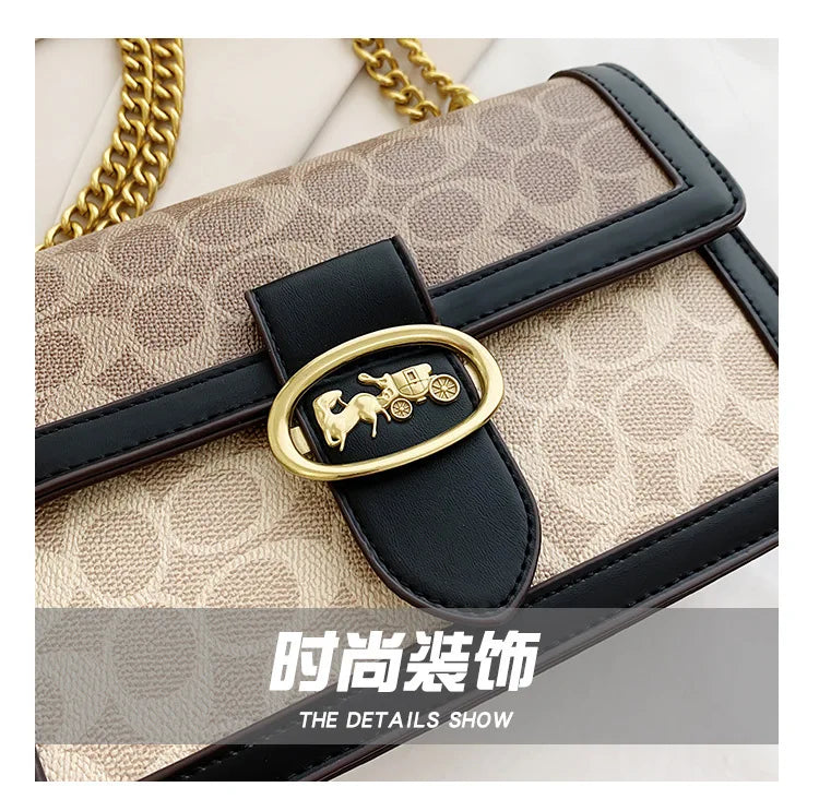 2024 Hot Deal Women'S Shoulder Bag Handbags Luxury Fashion Retro Chain Bag Brand Instagram Versatile Crossbody Small Square Bag