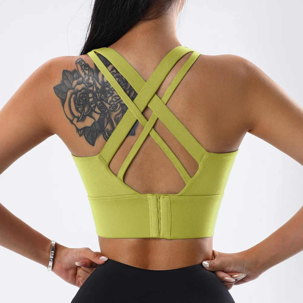Cross Strap Back Fitness Bra