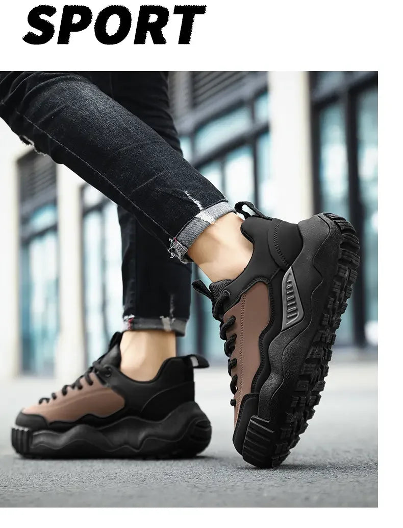 Designer Color Block Luxury Chunky Sneakers for Men Casual Thick Platform Fashion Casual Shoes Sports Running Trainers Tenis