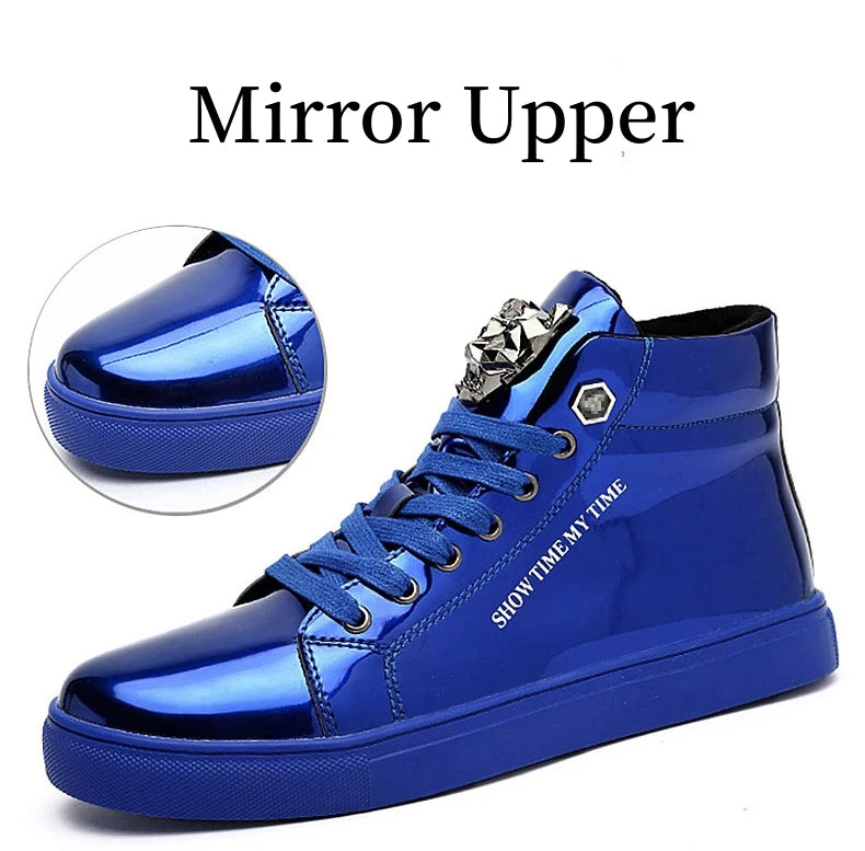 Trendy Designer Luxury Sneakers For Man Breathable Non-slip Men's Skateboard Shoes Fashion Blue Mirrors Casual Sports Shoes Men