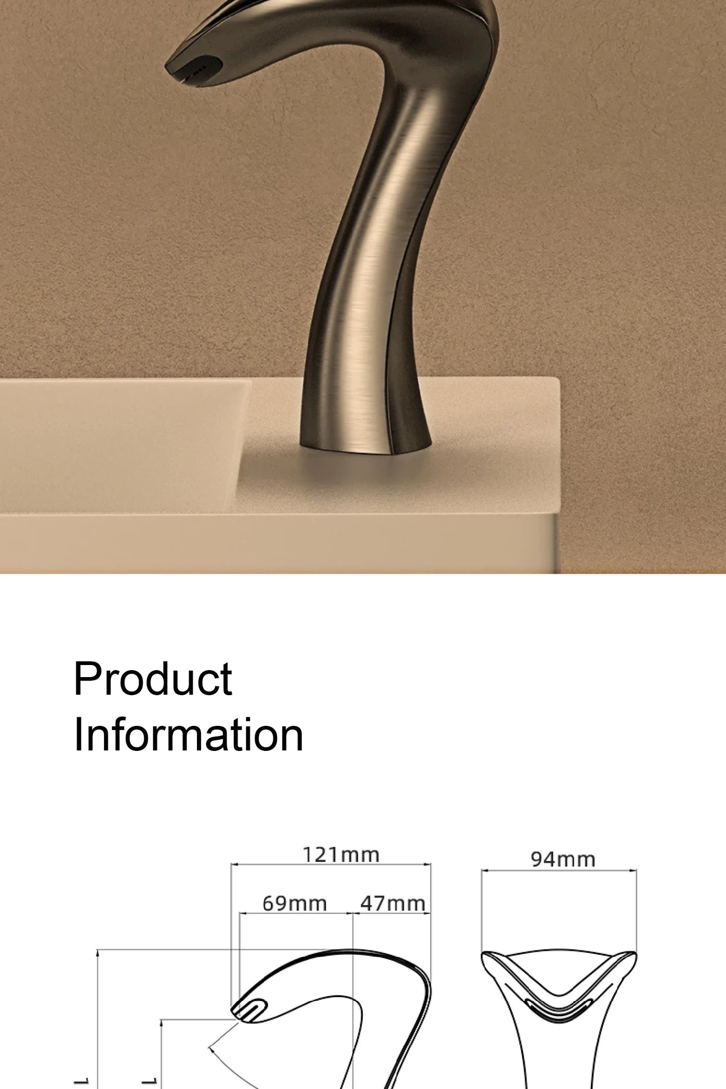 Luxury intelligent brass bathroom faucet with simple design LED digital display Touch control Cold & Hot dual control basin Tap