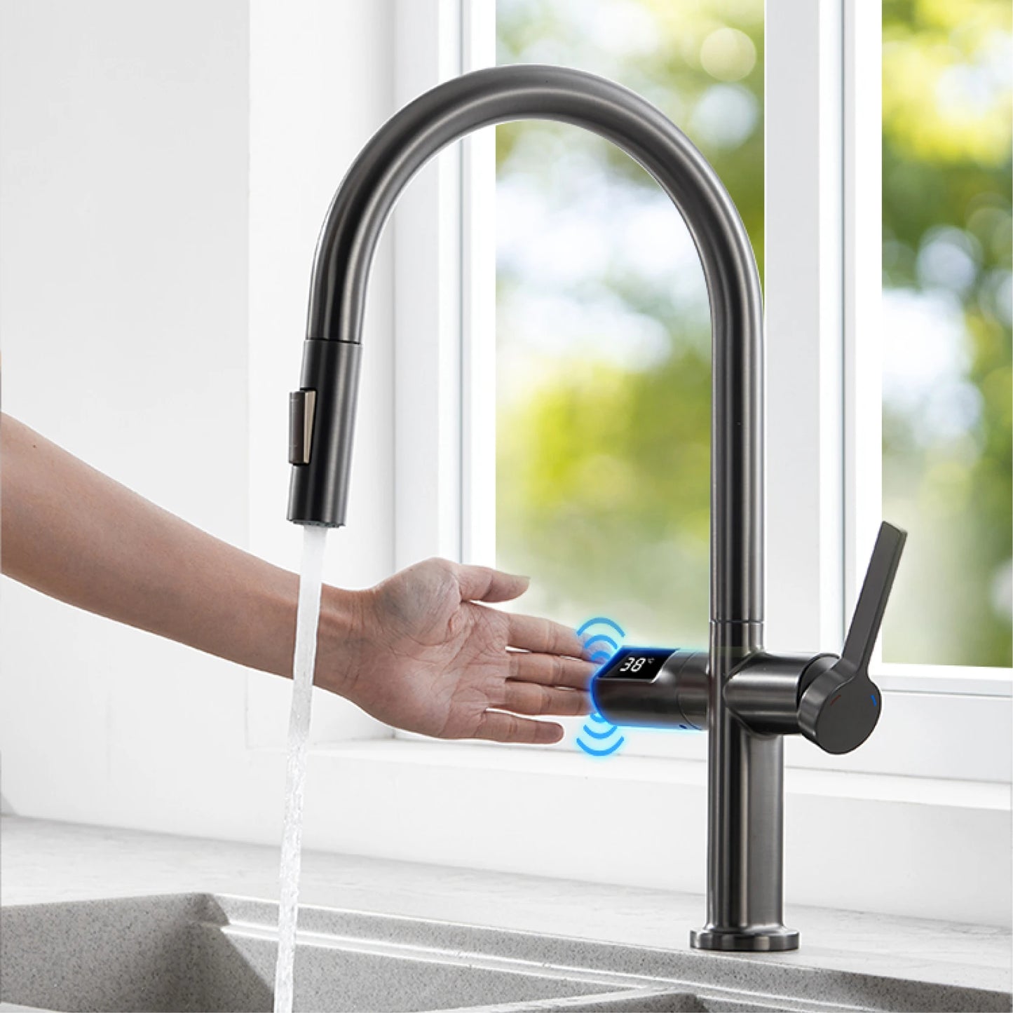 Digital Display Kitchen Faucet