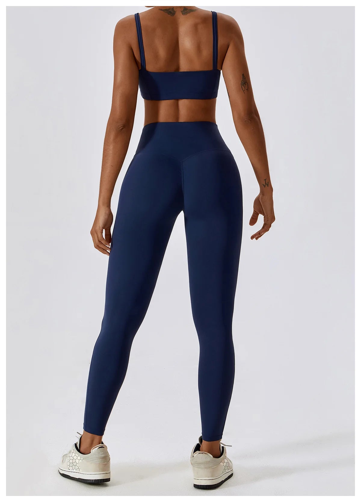 Athletic Wear High Waist Leggings And Top Two Piece Set Seamless Gym