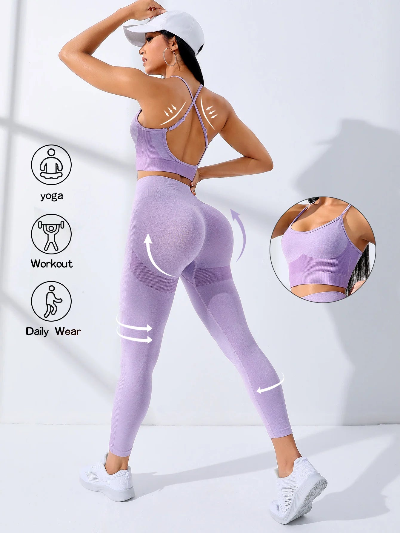 2/Pcs Seamless Workout Outfits