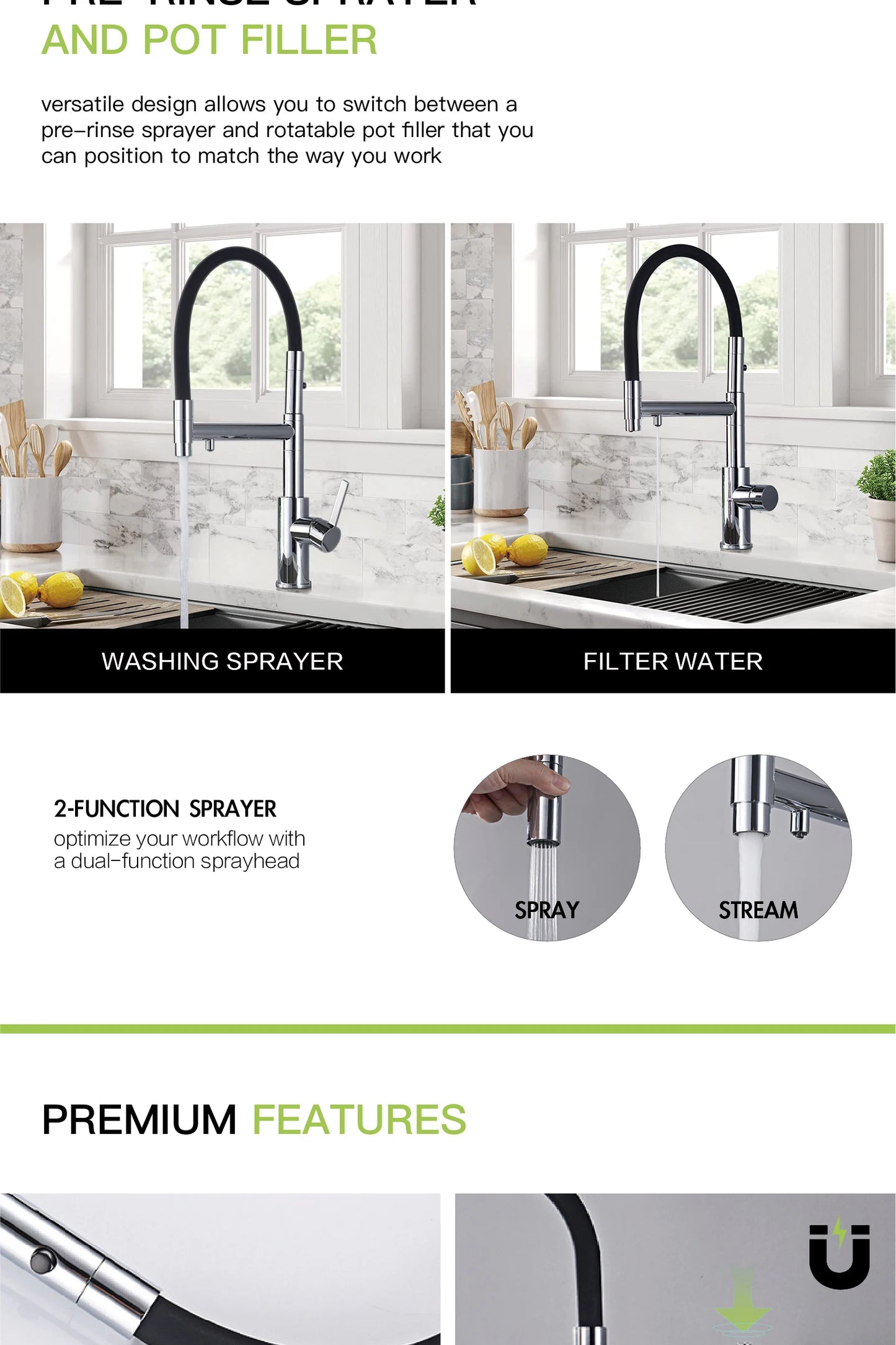 Pull Out Dual Control Faucet