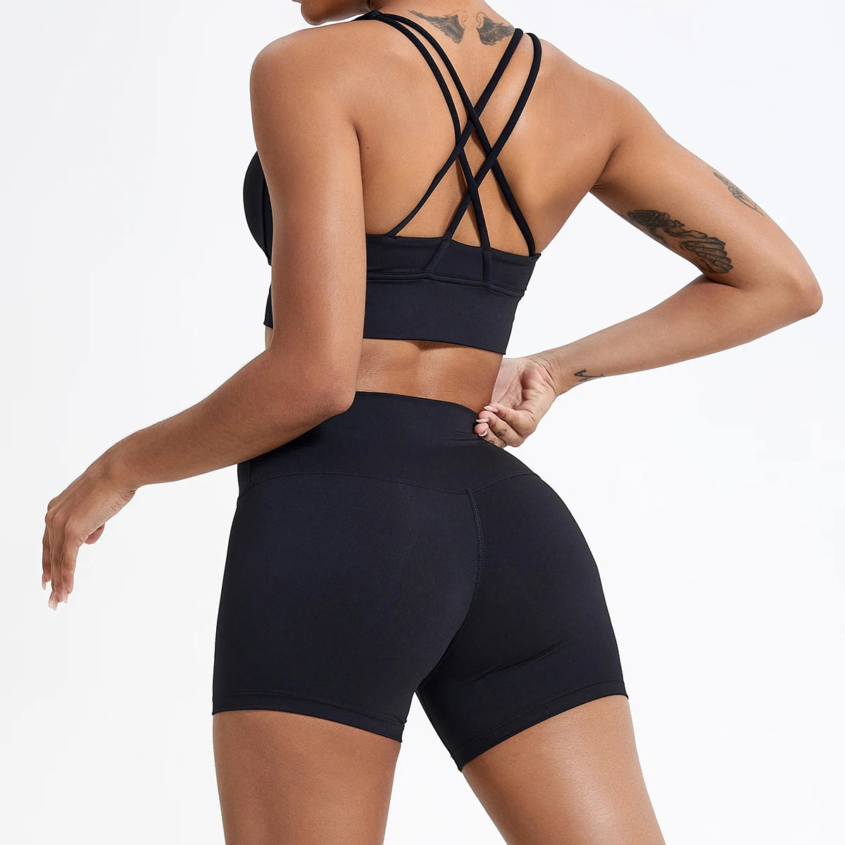 Push up Sports Bra Gym Top Women Yoga Clothing Cross Back Yoga Bra Women Running Fitness Crop Top Shockproof Workout Brassiere