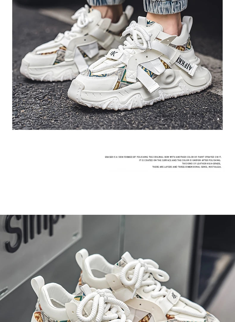 2024 New High Top Casual Sneakers Men Streetwear Fashion Shoes  Korean style Designer Sneakers For Men Platform Sports Trainers